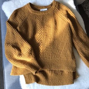 Madewell gold balloon sleeve sweater